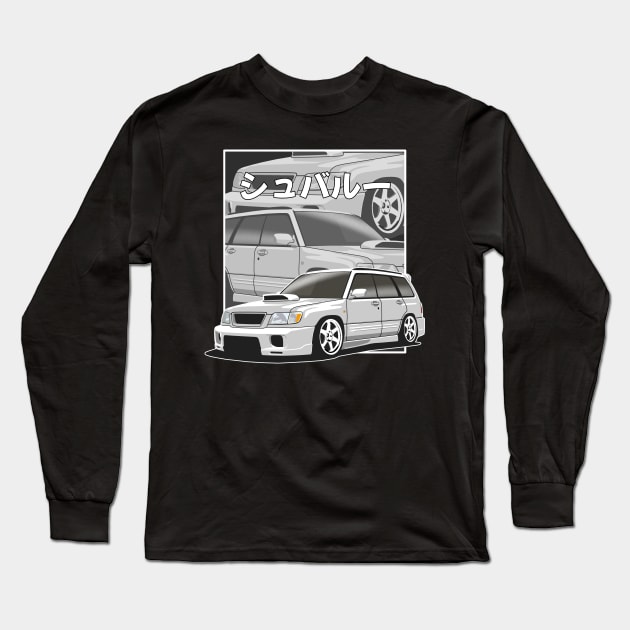 Subaru Forester SF Japan Comics Long Sleeve T-Shirt by Rebellion Store